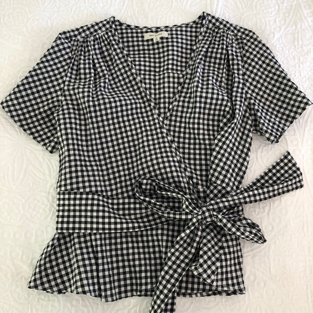 Wrap top in gingham size S